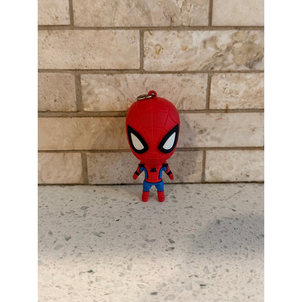 Marvel Spider Man 3D Rubber Chibi Figure Keychain Bag Clip